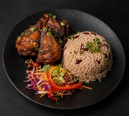 Jerk Chicken, Rice & Peas
