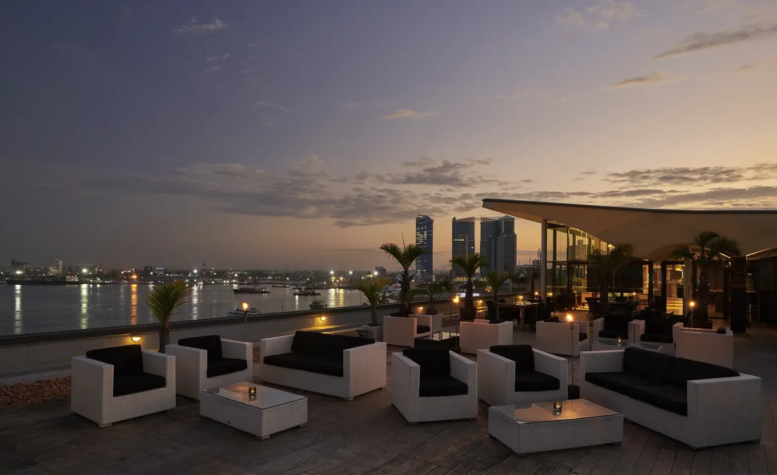 The Level 8 rooftop bar in central Dar es Salaam